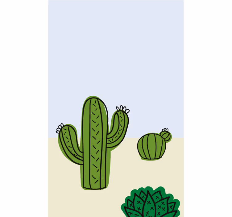 Store enrouleur cuisine plantes de cactus - TenStickers