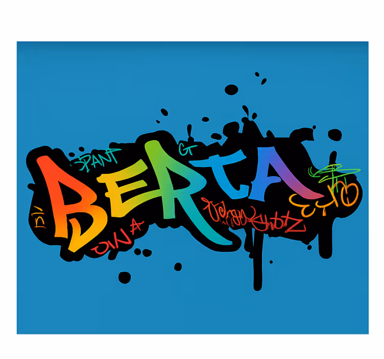 Store enrouleur chambre enfant graffitis colorés personnalisés - TenStickers