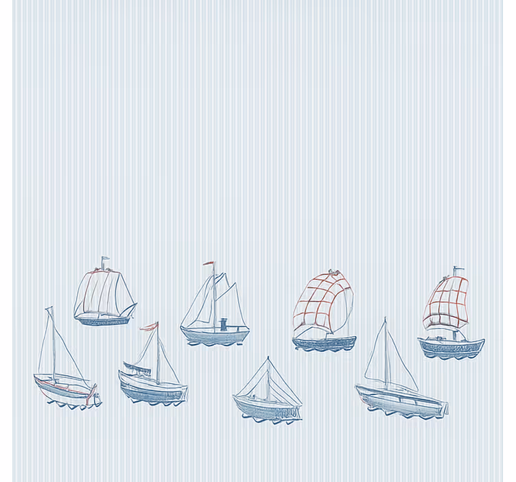 Store enrouleur chambre enfant voiliers bleus - TenStickers