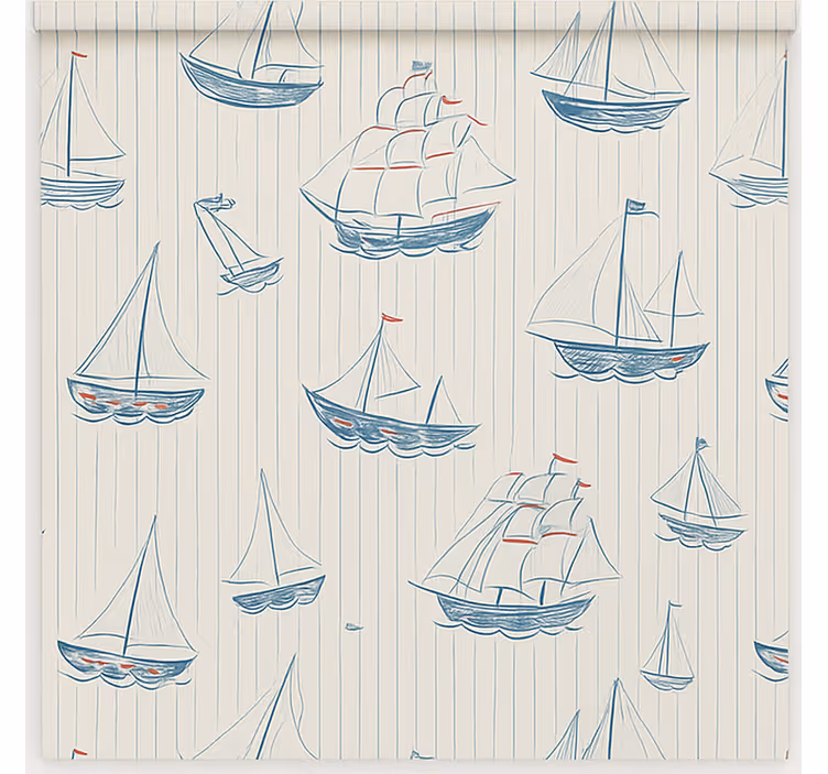 Store enrouleur chambre enfant dessin de bateaux - TenStickers