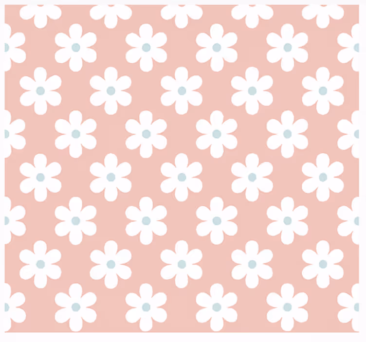 Store enrouleur chambre enfant motif de marguerites blanches - TenStickers