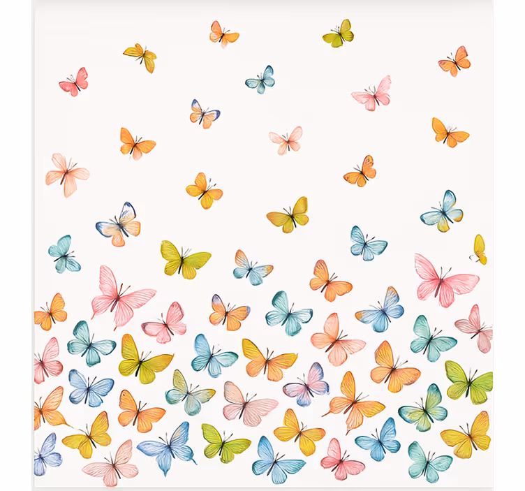 Store enrouleur chambre enfant papillons colorés volants - TenStickers