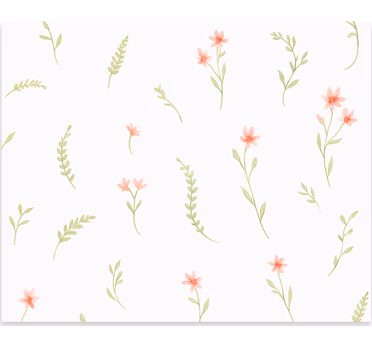 Store enrouleur chambre enfant fleurs de prairie pastel - TenStickers