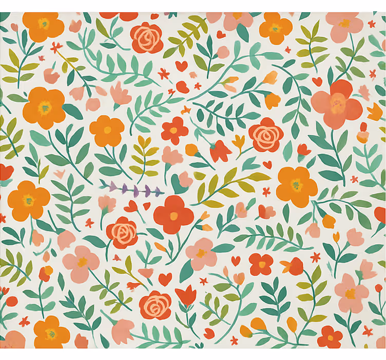 Store enrouleur chambre bébé fleurs stylisées joyeuses - TenStickers