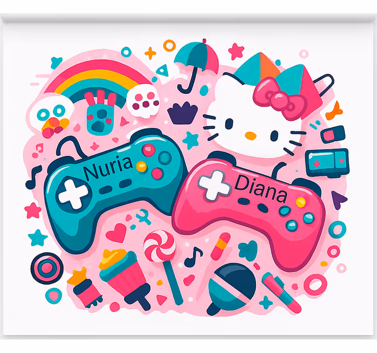 Store enrouleur geek contrôleurs de chat personnalisés - TenStickers