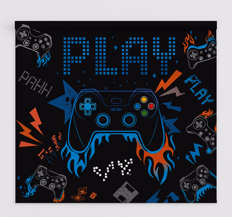 Store enrouleur geek console de jeu rétro punk - TenStickers