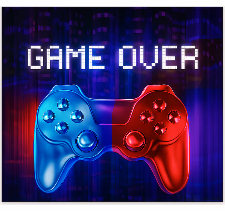 Store enrouleur geek jeu en cascade de néon terminé - TenStickers