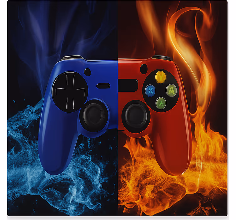 Store enrouleur geek console de feu et de glace - TenStickers