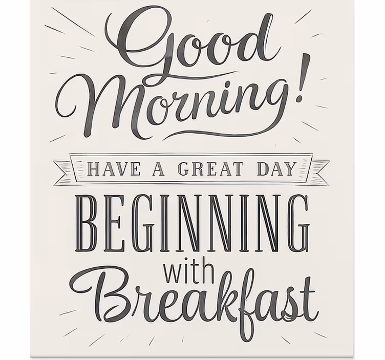 Store salle à manger bonjour petit déjeuner - TenStickers