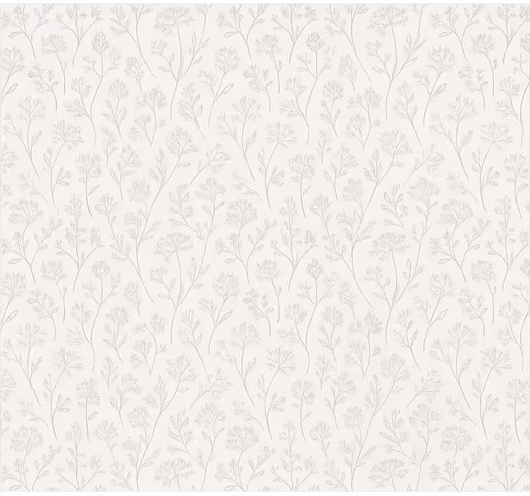 Store enrouleur salle à manger art floral gris fin - TenStickers