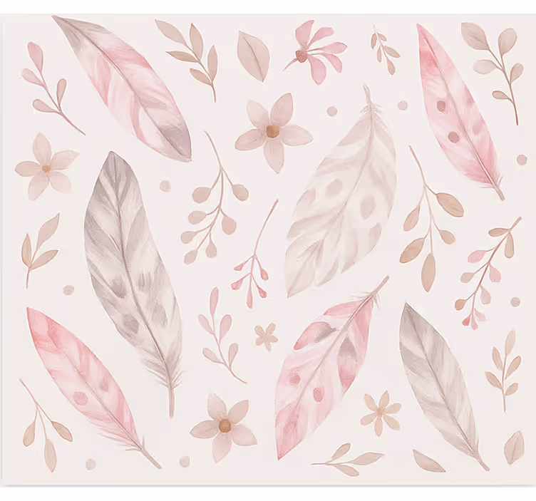 Store enrouleur chambre ado plumes roses - TenStickers