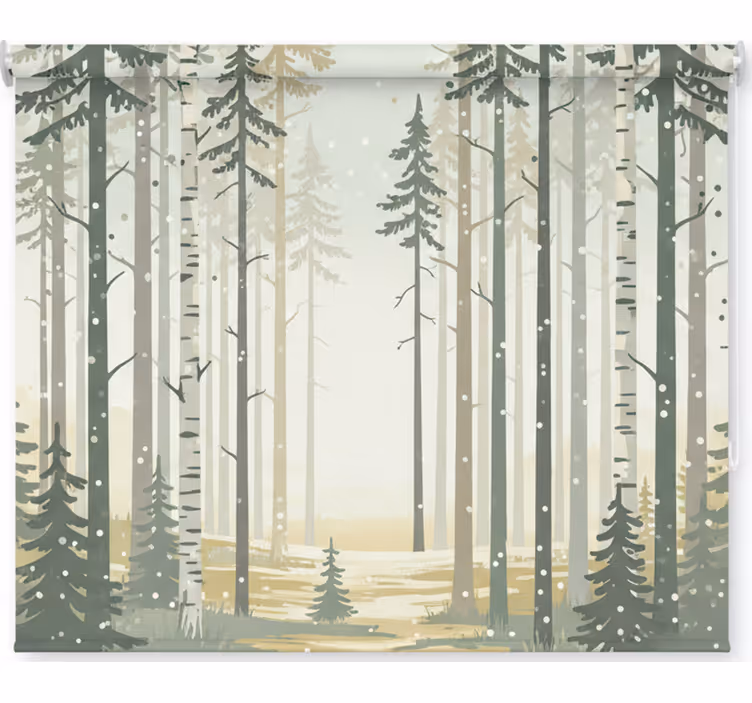 Store enrouleur scandinave forêt scandinave apaisante - TenStickers
