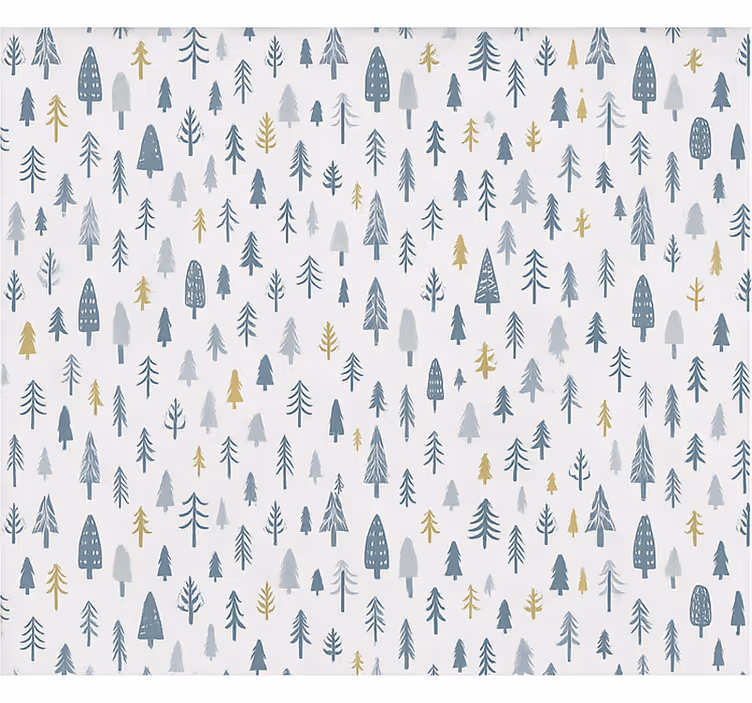Store enrouleur scandinave scène de forêt hivernale - TenStickers