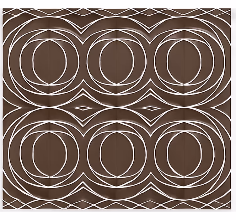 Store enrouleur scandinave cercles modernes entrelacés - TenStickers