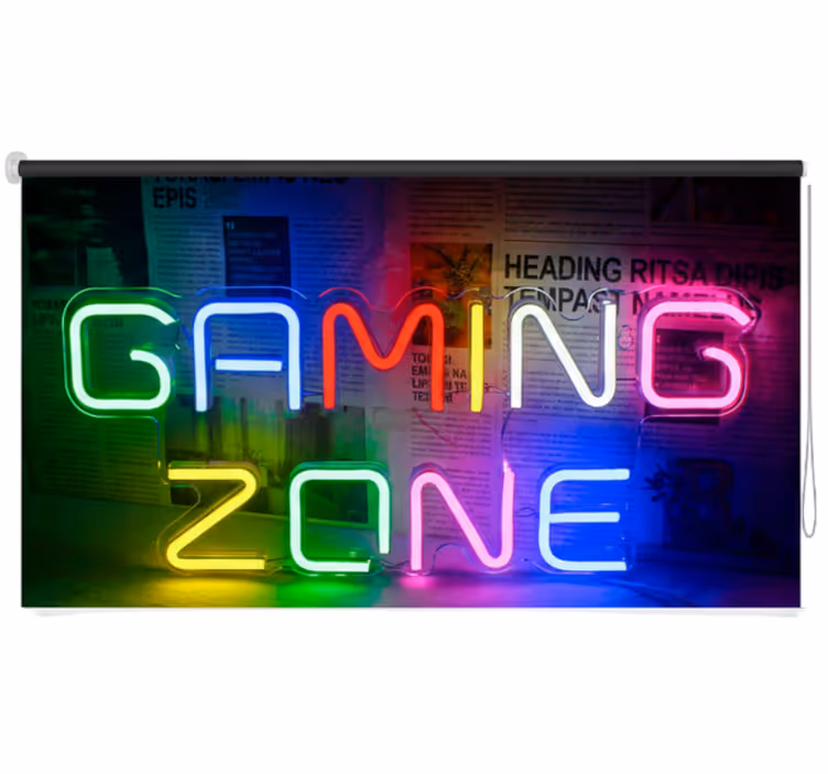 Store enrouleur chambre ado zone de jeu néon - TenStickers