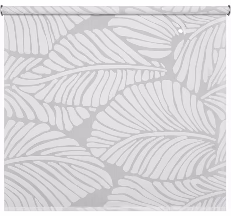 Store enrouleur fleurs et de plantes feuilles blanches - TenStickers