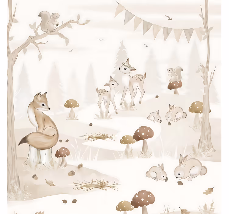 Store enrouleur arbre forêt enchantée - TenStickers