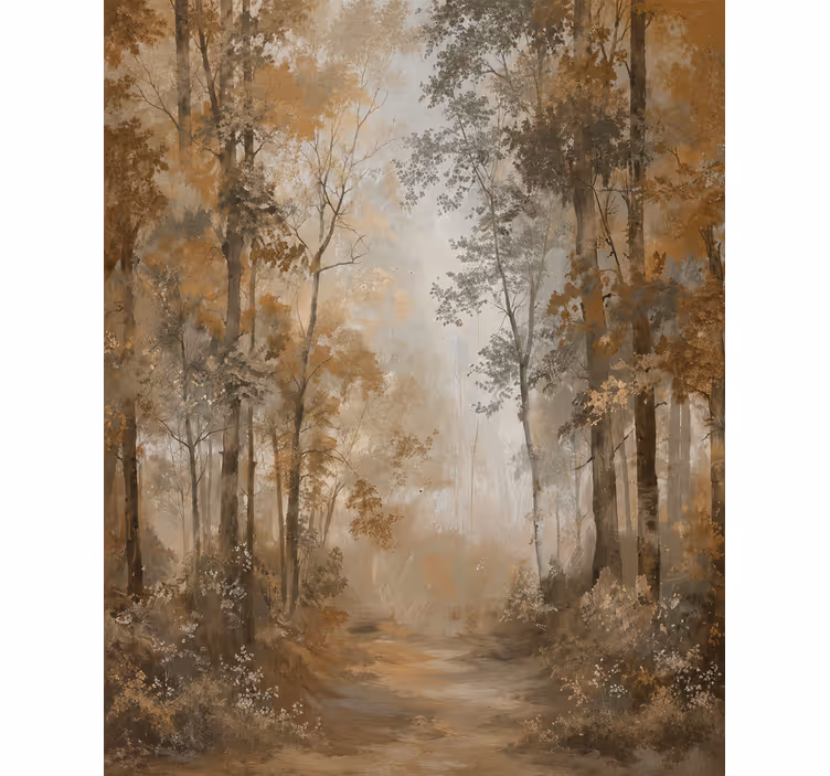 Store enrouleur arbre bosquet d'automne ambre - TenStickers