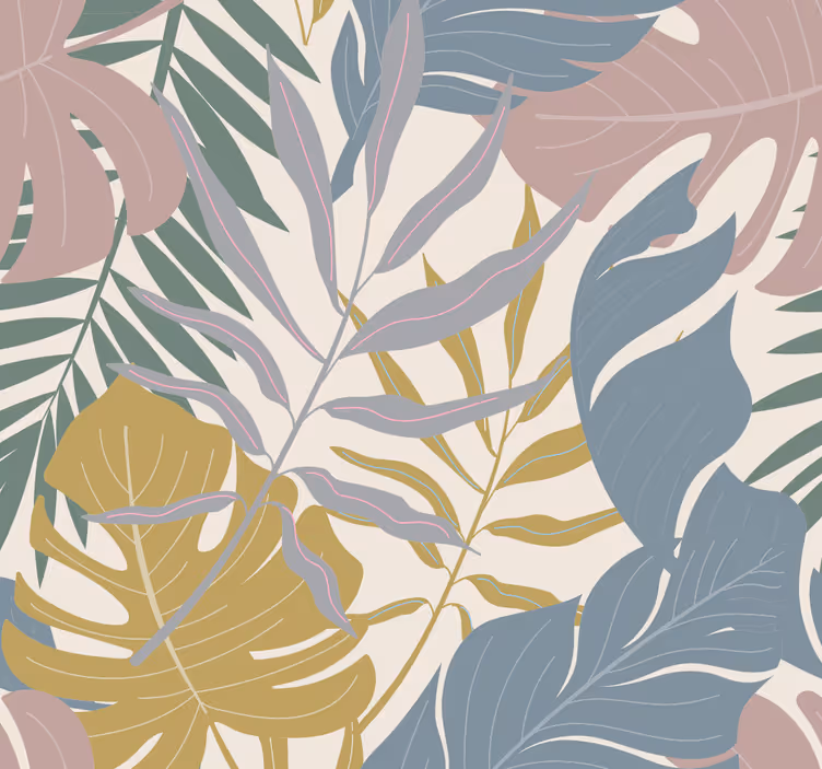 Store enrouleur bureau détails feuillage tropical - TenStickers