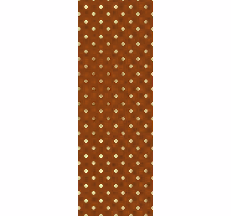 Store enrouleur bureau motif croisé marron - TenStickers