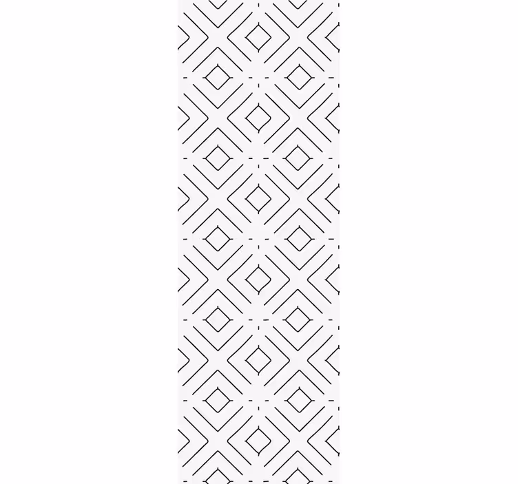 Store enrouleur bureau motif géométrique blanc - TenStickers