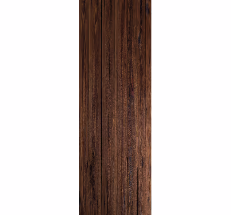Store enrouleur bureau en planches en bois brun foncé - TenStickers