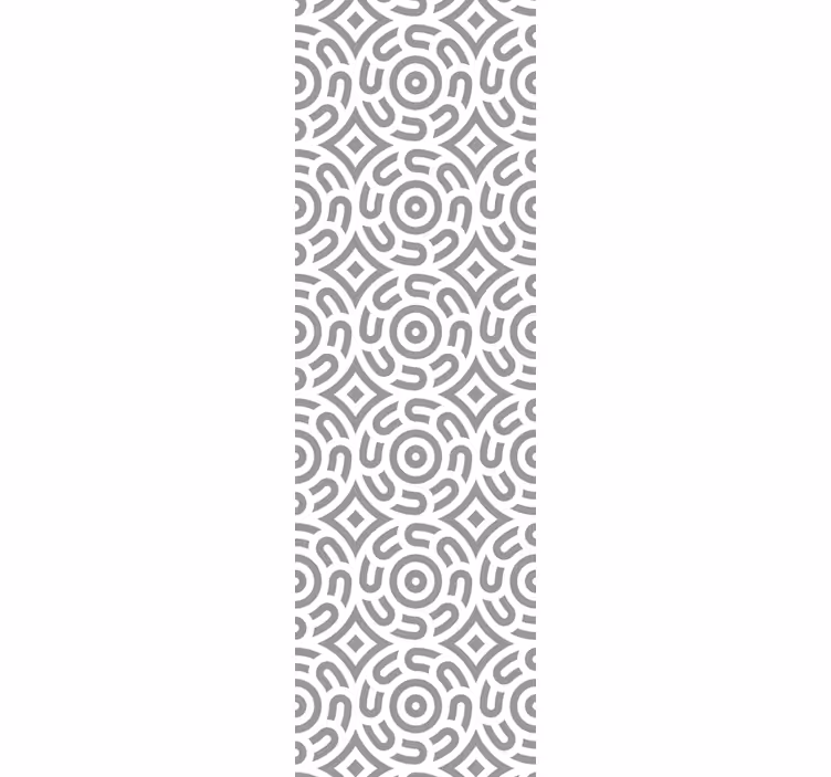 Store enrouleur bureau motif géométrique blanc cercles - TenStickers