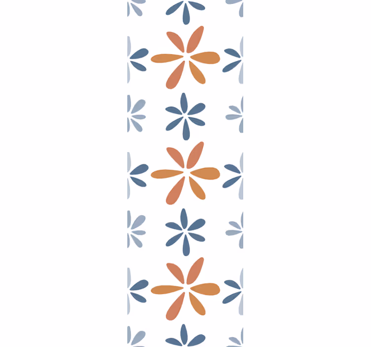 Store enrouleur salle à manger motifs géométriques floraux - TenStickers