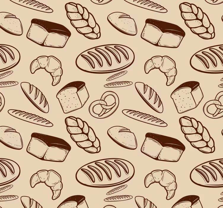 Store enrouleur cuisine motif éléments de boulangerie - TenStickers