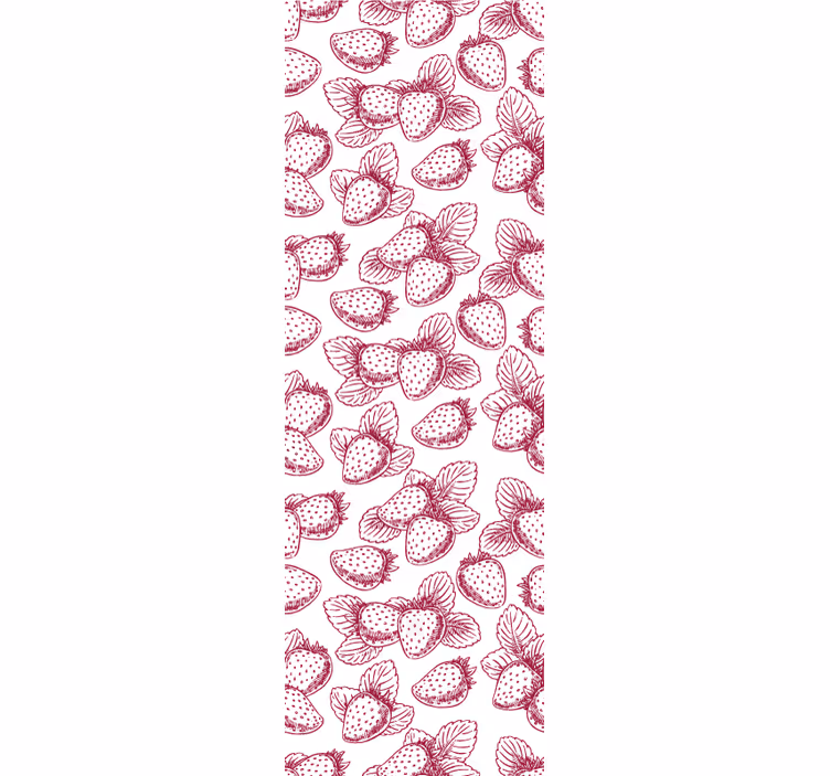 Store enrouleur cuisine croquis de fraises - TenStickers