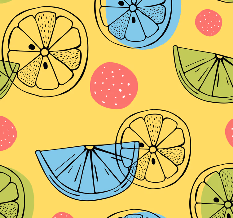 Store enrouleur cuisine motif tranches d'agrumes - TenStickers