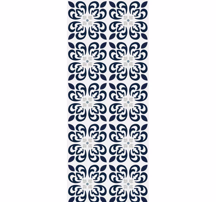 Store enrouleur cuisine carreau portugais bleu foncé - TenStickers