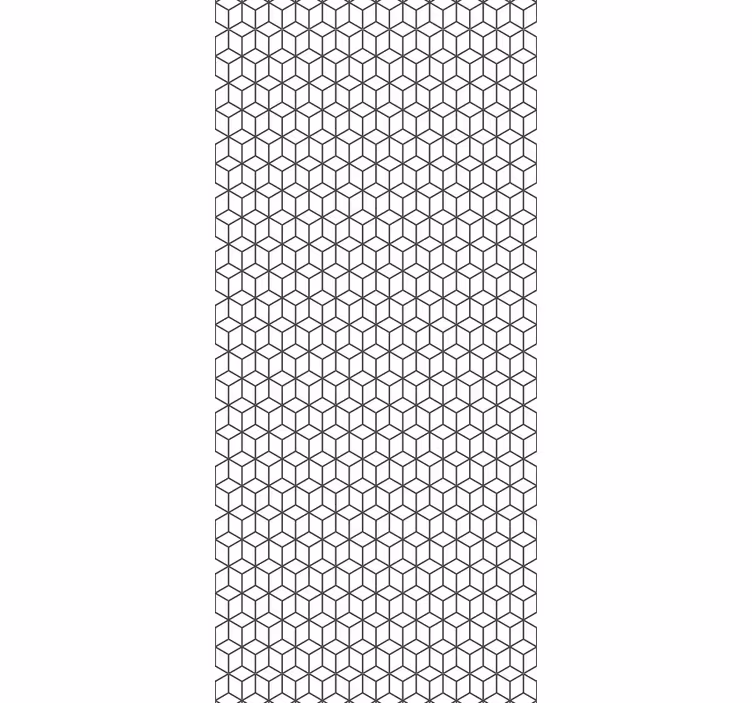 Store enrouleur cuisine cubes bordure nordique - TenStickers
