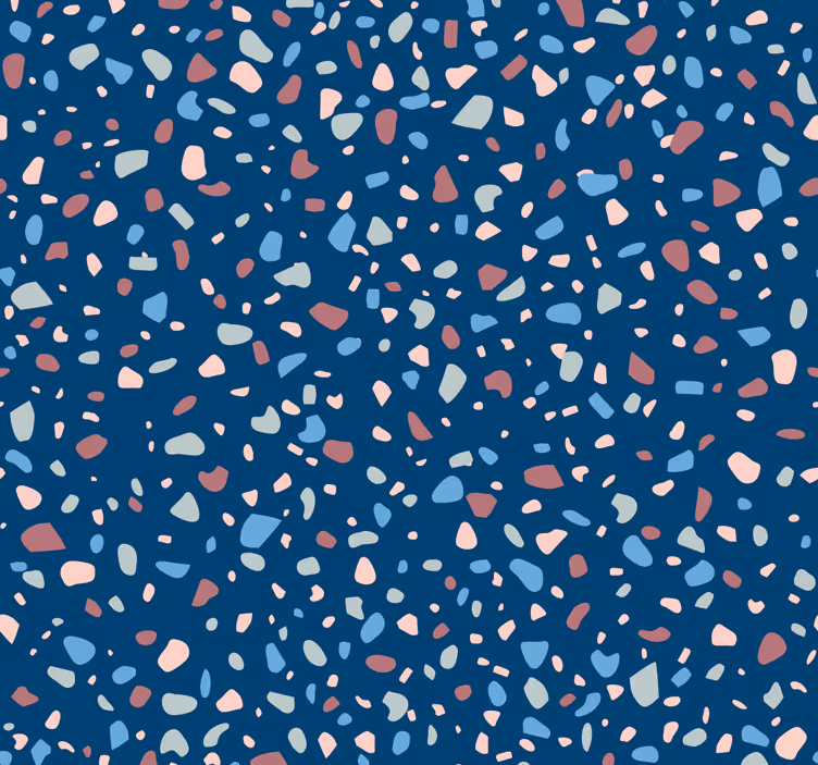 Store enrouleur cuisine bleu foncé terrazzo - TenStickers