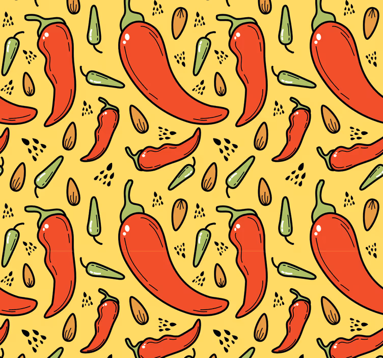 Store enrouleur cuisine piments rouges et verts - TenStickers