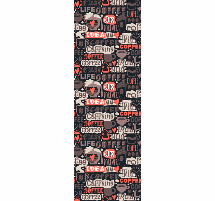 Store enrouleur cuisine motif typographique café - TenStickers