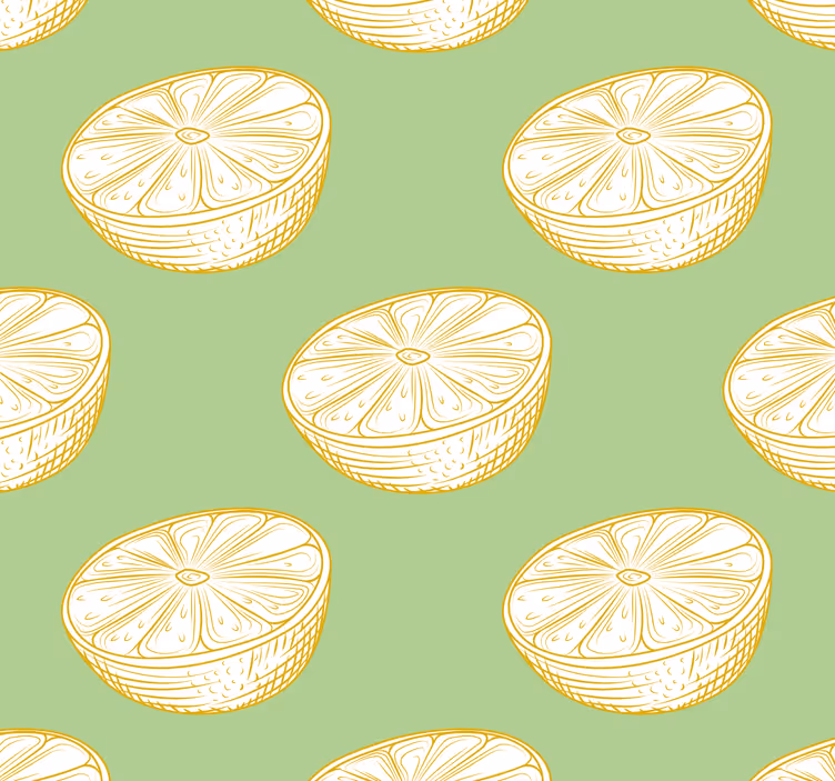 Store enrouleur cuisine citron fruit dessiné à la main - TenStickers