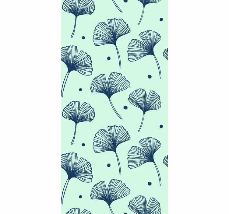 Store enrouleur cuisine motif floral bleu - TenStickers