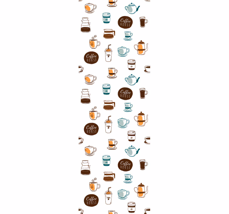 Store enrouleur cuisine motif café maison - TenStickers
