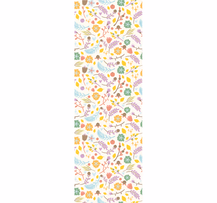 Store enrouleur cuisine motif de fleurs polonaises - TenStickers