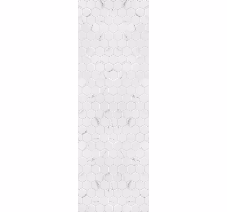 Store enrouleur cuisine carrelage hexagonal gris élégant - TenStickers