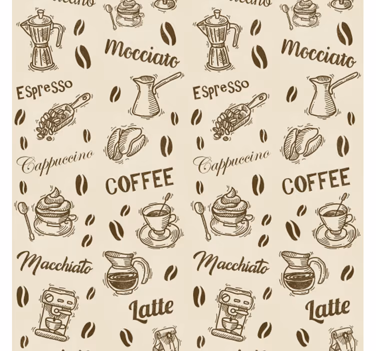 Store enrouleur cuisine motifs 3d de café - TenStickers