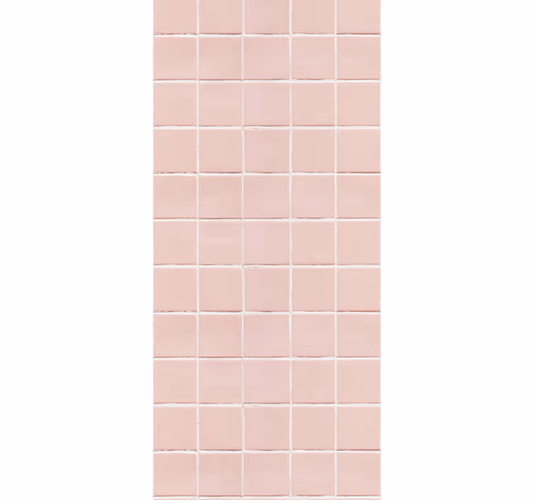 Store enrouleur cuisine carreaux rose blush simples - TenStickers