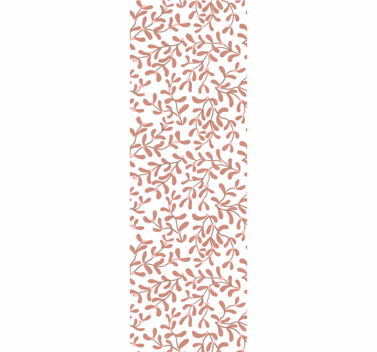 Store enrouleur salle à manger feuilles terracotta - TenStickers