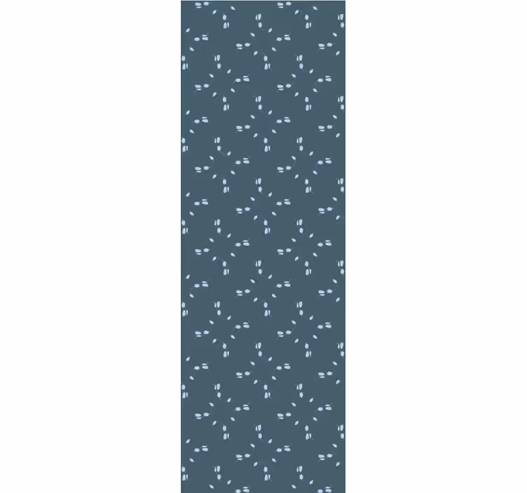 Store enrouleur salle à manger motif fleur magnolia bleue - TenStickers