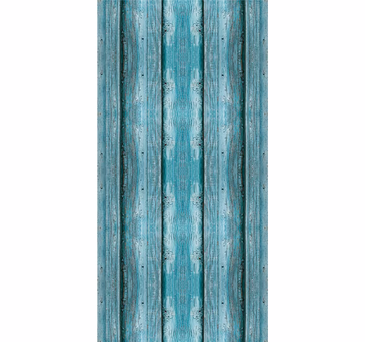 Store enrouleur salle à manger effet bois bleu - TenStickers
