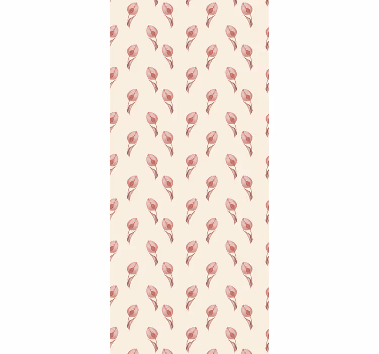 Store enrouleur salle à manger motif tulipes roses - TenStickers