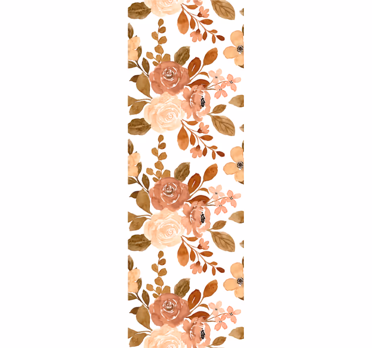 Store enrouleur salle à manger fleurs roses pastel - TenStickers