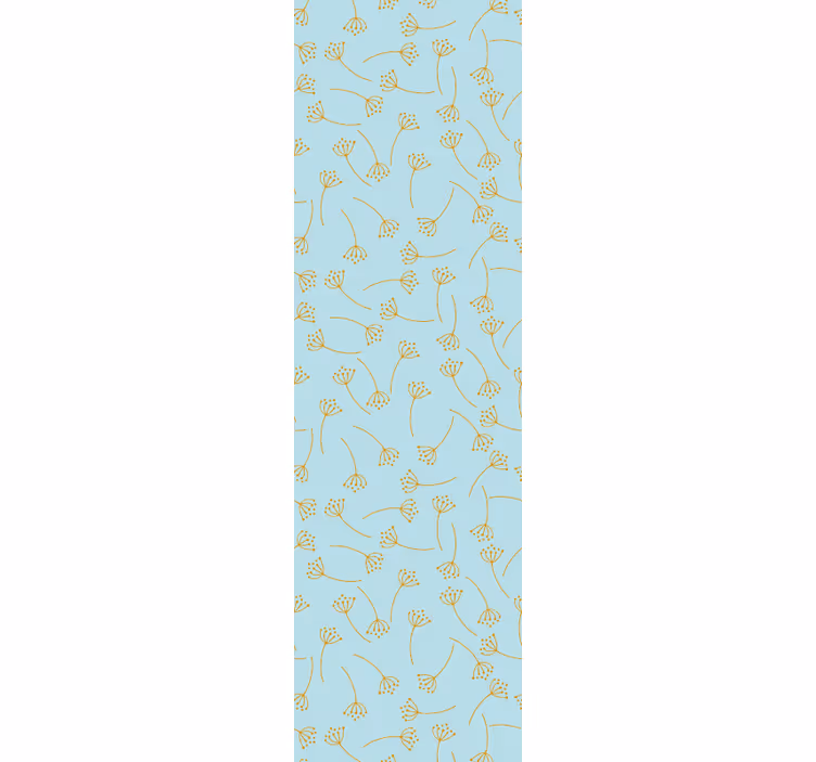 Store enrouleur salle à manger plantes nordiques bleues - TenStickers