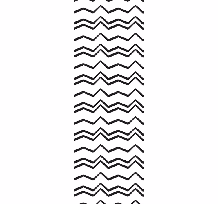 Store enrouleur salle à manger zigzag noir et blanc - TenStickers